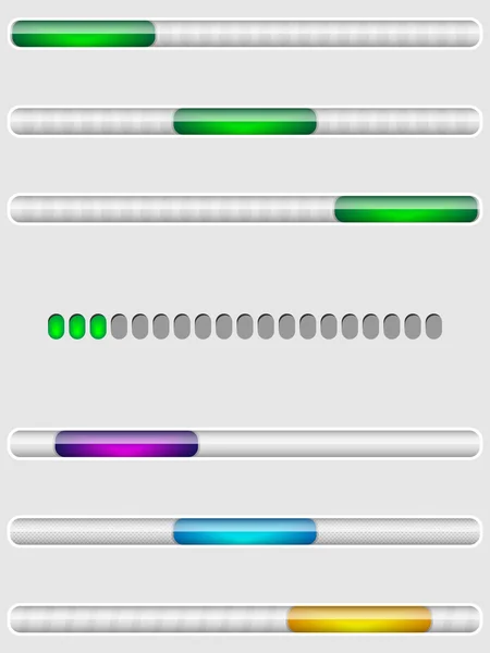 Icone di caricamento progresso — Vettoriale Stock