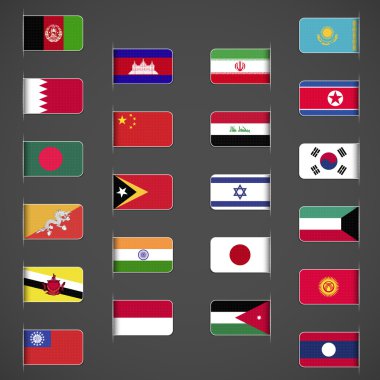 Dünya bayrakları toplama, Asya, Bölüm 1