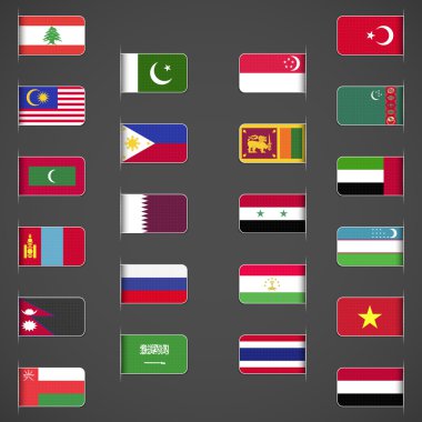 Dünya bayrakları toplama, Asya, Bölüm 2