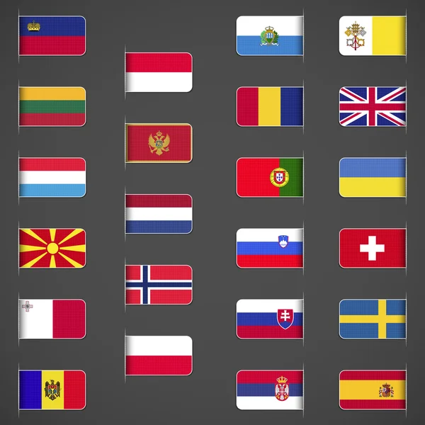 Världens flaggor collection, Europa, del 2. Vektorgrafik