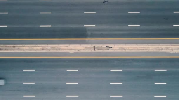 Visão Superior Tráfego Carros Hora Ponta Hyperlapse — Vídeo de Stock