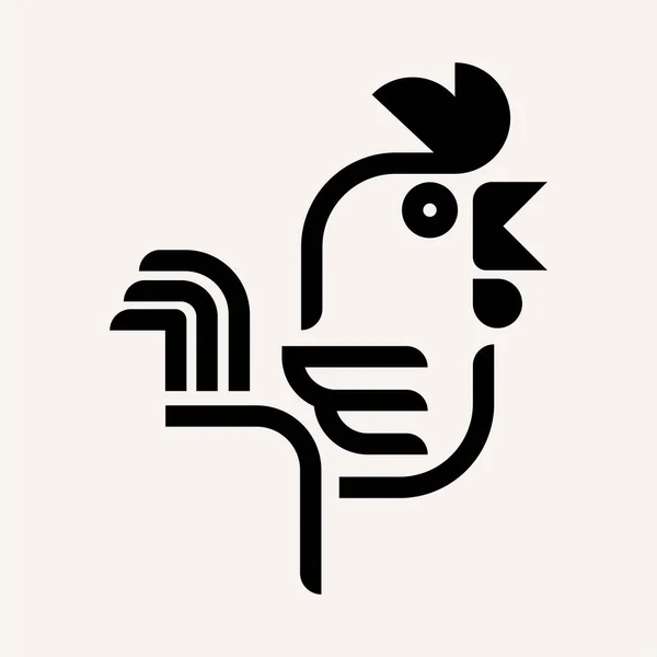 Шаблон Логотипа Курицы — стоковый вектор