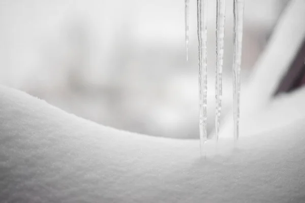 kar donmuş buz sarkıtları