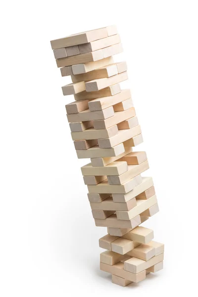 Jenga Πύργος συντριβή — Φωτογραφία Αρχείου