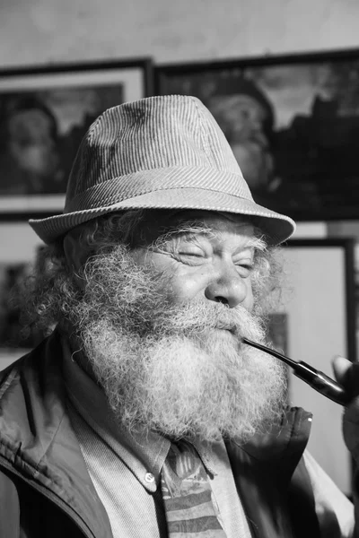 Bearded old man Stock Image