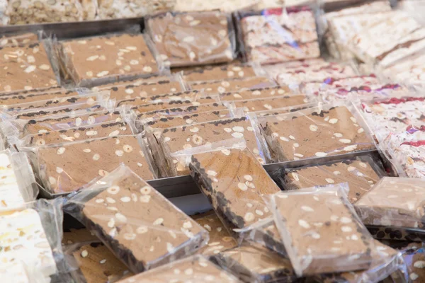 Delicious homemade nougat Stock Picture