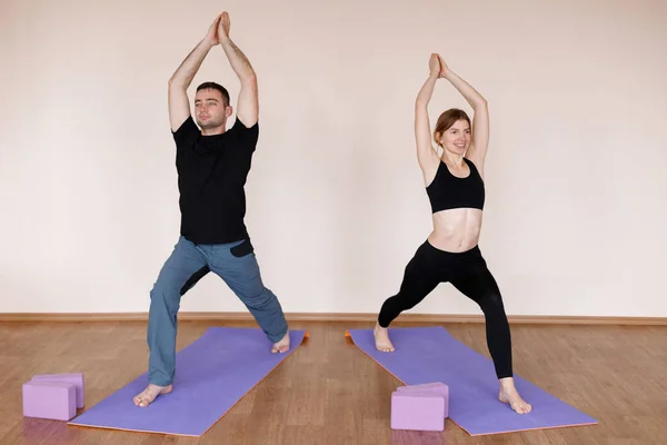 Man Vrouw Betrokken Bij Pilates — Stockfoto