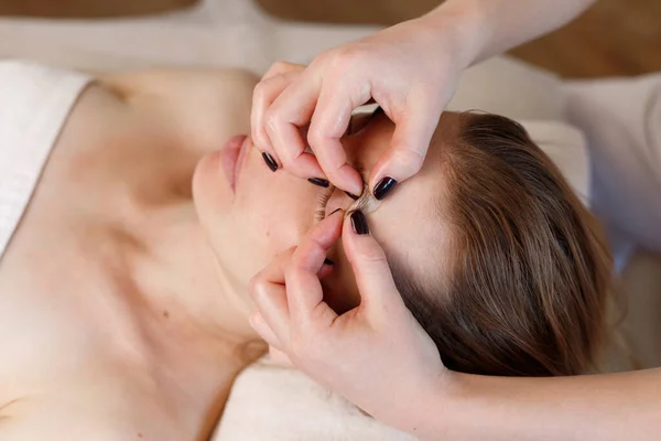 Masaje Facial Mujer Procedimientos Antiedad —  Fotos de Stock