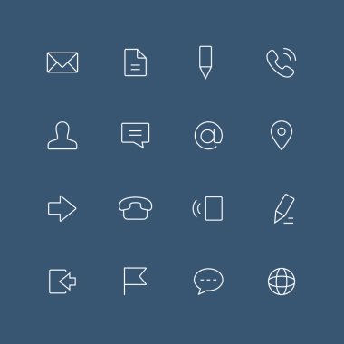 Kişiler ince anahat Icon set