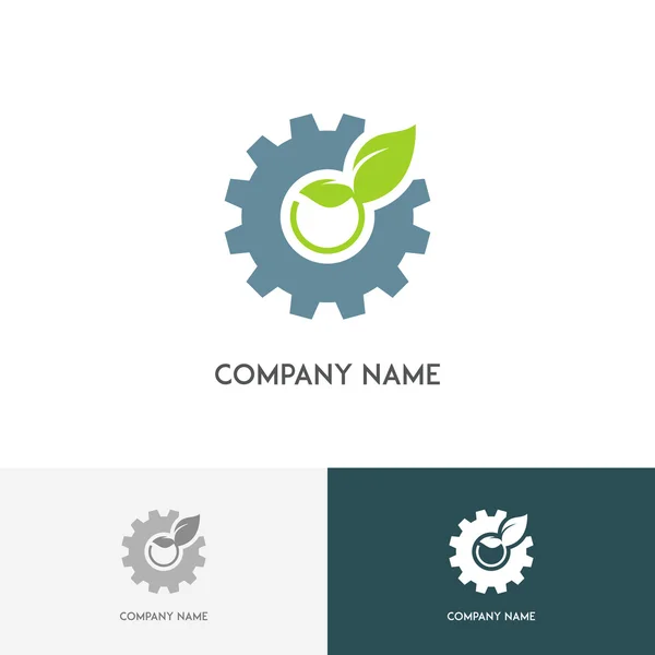 Logotipo de ecología de brotes y artes — Vector de stock