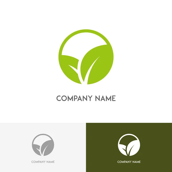 Logotipo folhas verdes —  Vetores de Stock