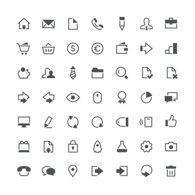 İş toplam Icon set