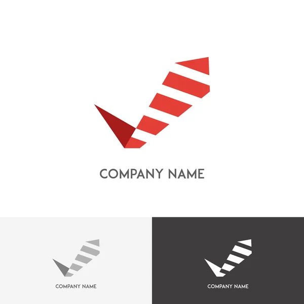 Logo cravatta aziendale — Vettoriale Stock