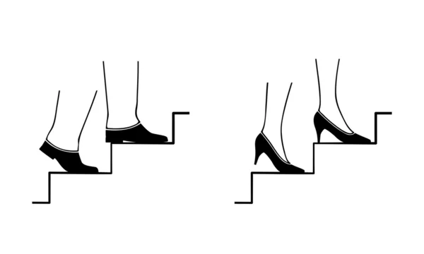 Subir la escalera — Archivo Imágenes Vectoriales