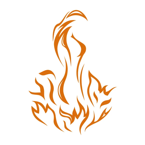 Fire girl — Stock Vector