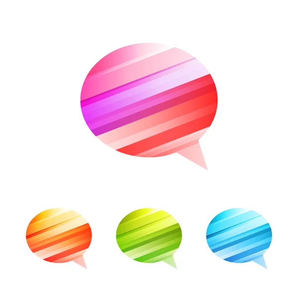 Colored conversation icon set — Stock Vector
