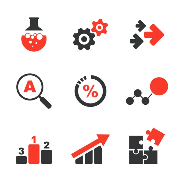 Research simple vector icon set — Stock Vector
