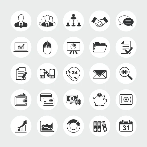 Business total vector icon set — Stock Vector