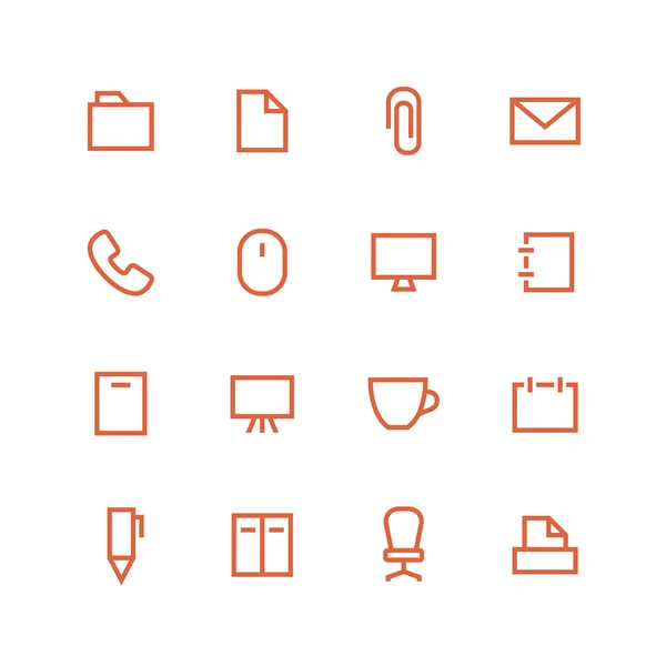 Kantoor pictogram set — Stockvector