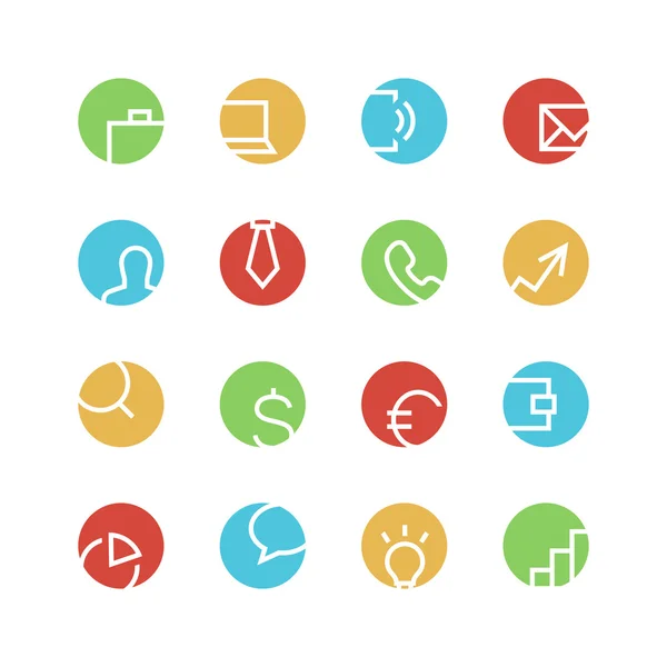Negocio icono de color conjunto — Vector de stock