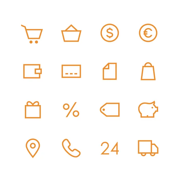 Shop icon set — Stock Vector