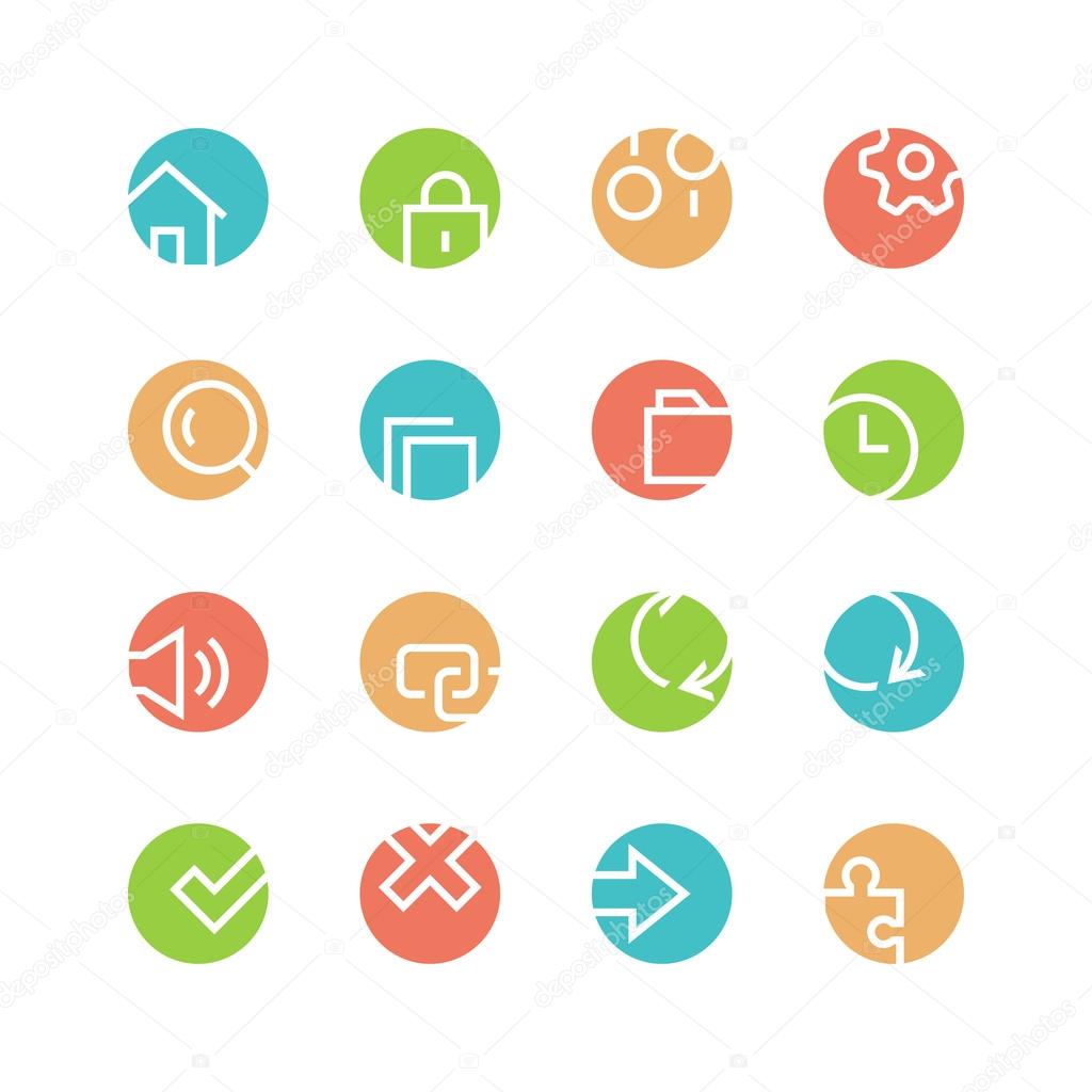 System colored icon set
