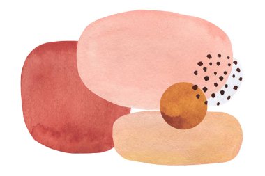 İzole edilmiş bir arkaplanda, elle boyanmış bir sulukoda soyut kompozisyon