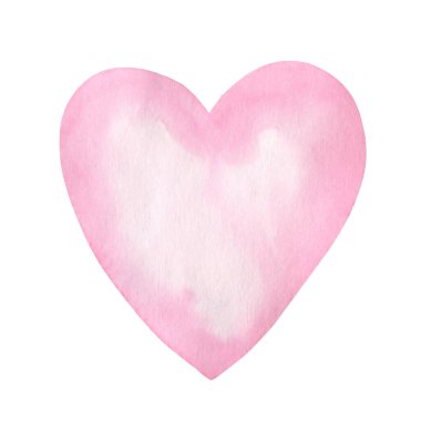 Suluboya pembe kalp, suluboya resim, sevgililer günü