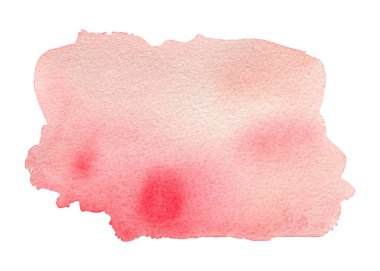 İzole edilmiş beyaz arka planda güzel bir suluboya leke. Suluboya resim