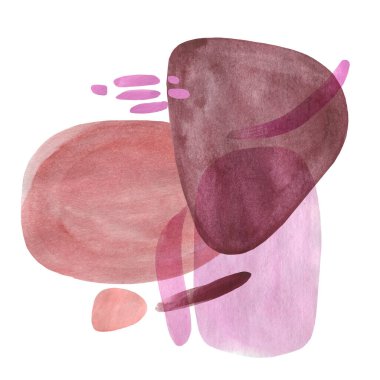 Sanat afişi tasarımı ile fırça desenli boyama. Suluboya Çizimi