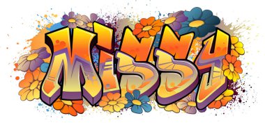 Graffiti styled Name Design - Missy clipart