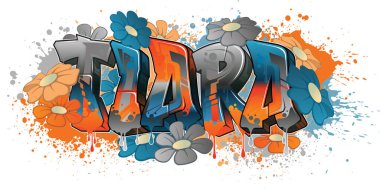 Graffiti styled Name Design - Tiara clipart