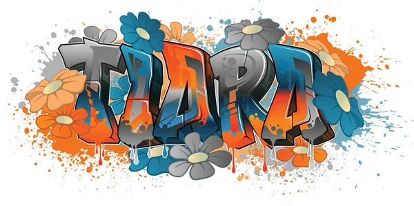 Graffiti Styled Name Design Tiara — Stock Vector