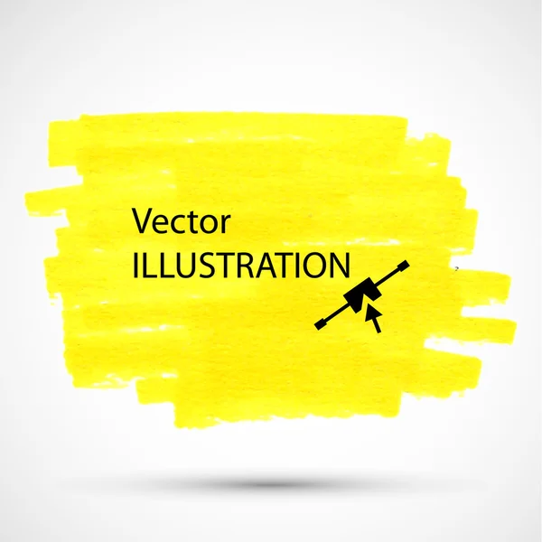 Colorful yellow marker stain. — Stock Vector