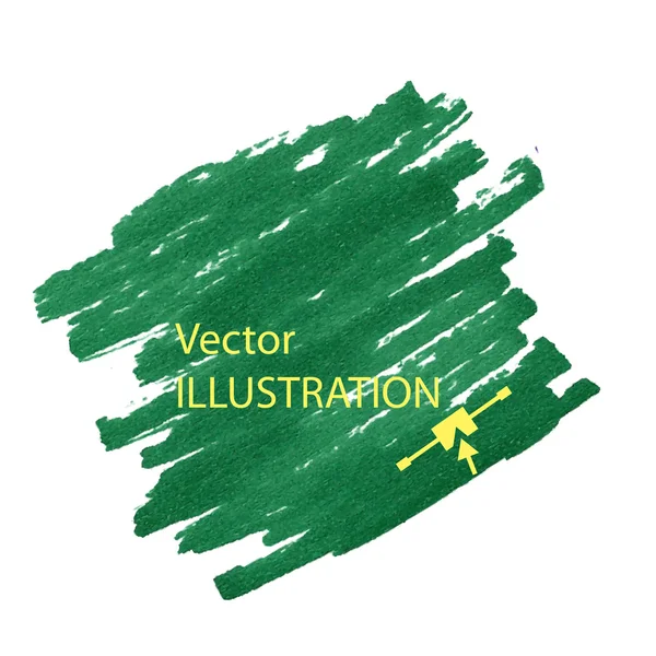 Tache marqueur vert coloré . — Image vectorielle