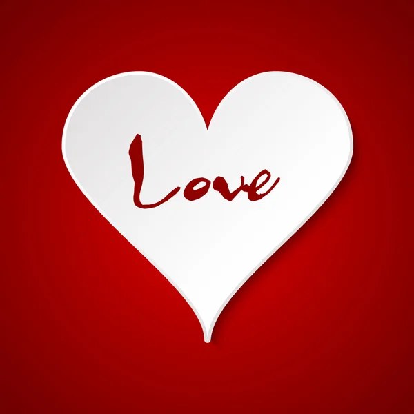 Fond Saint-Valentin avec coeur en papier 3d — Image vectorielle