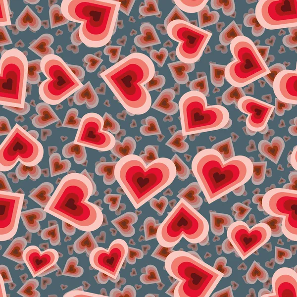 Romantique Motif Vectoriel Sans Couture Avec Des Cœurs Couleurs Rose Graphismes Vectoriels