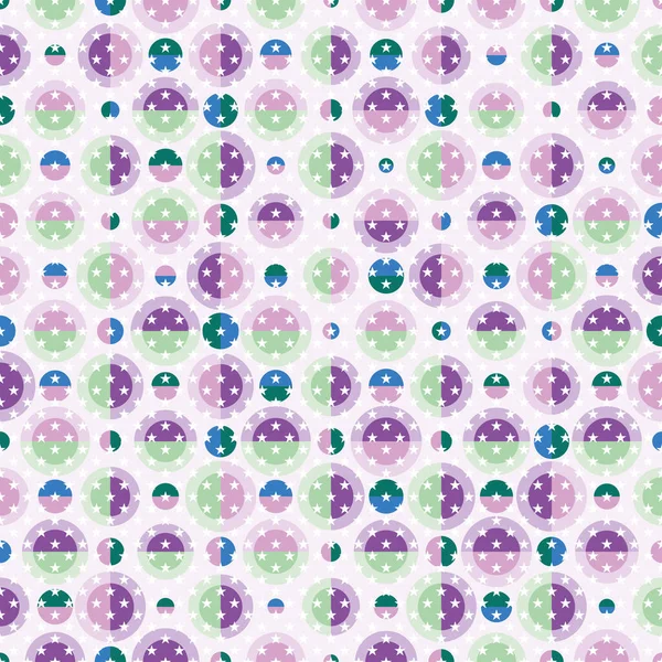 Mignon Motif Vectoriel Géométrique Sans Couture Coloré Avec Des Cercles — Image vectorielle