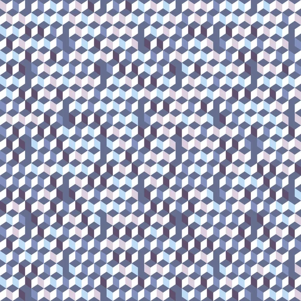 Игривый Бесшовный Векторный Узор Голубая Фиолетовая Белая Геометрическая Текстура Черепичными — стоковый вектор
