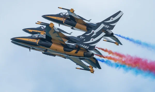 Equipo de exhibición acrobática Águilas Negras, Singapore Airshow 2016 —  Fotos de Stock