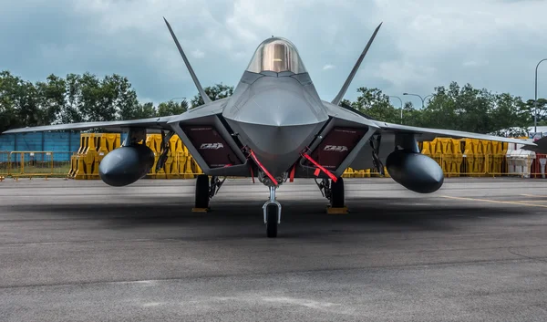 F-22 Raptor la Singapore Air Show 2016 — Fotografie, imagine de stoc