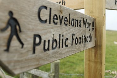 Cleveland yolu ahşap yön işareti