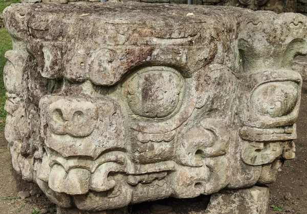 Vyřezávané kameny, mayské ruiny, Copan, Honduras — Stock fotografie