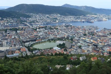 Bergen manzarası görünümü, Norveç