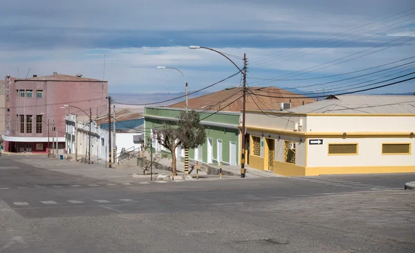 Övergivna gatorna, Chuquicamata spökstad — Stockfoto