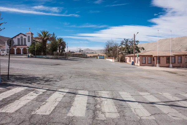 Εγκαταλελειμμένο δρόμους, Chuquicamata πόλη-φάντασμα — Φωτογραφία Αρχείου