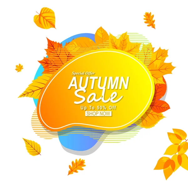 Ensemble Bannières Automne Promotion Pour Vente Saison — Image vectorielle