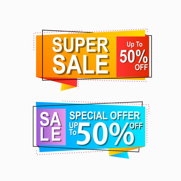 set of abstract flat label promotion