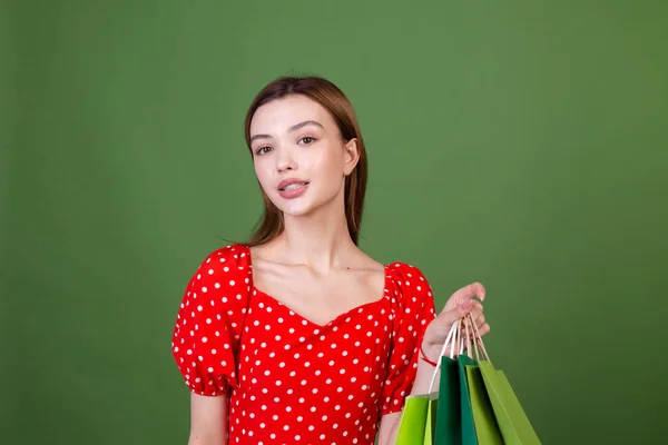 Mujer Joven Con Maquillaje Natural Perfecto Grandes Labios Marrones Vestido — Foto de Stock