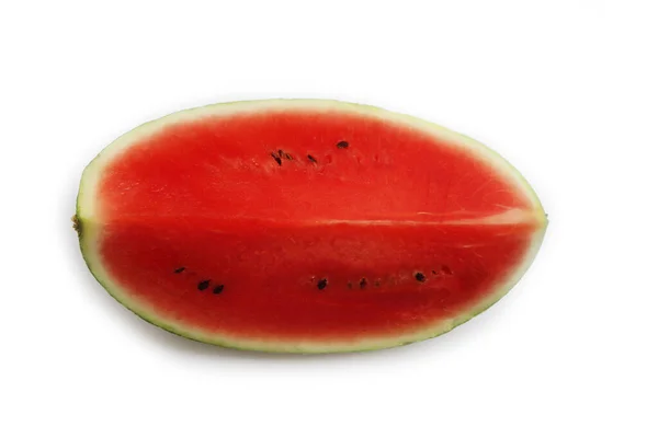 Cut Ripe Watermelon Isolated White Background Summer Fruit Citrullus Lanatus — Stock Photo, Image